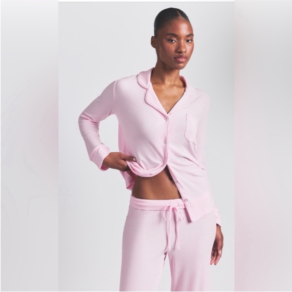 SKIMS PINK SLEEP SET